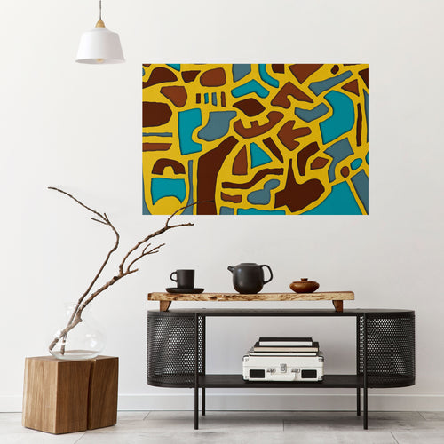 ASSYMETRICAL HARMONY Selbstklebendes Horizontal-Poster