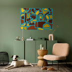 SHAPE EXTRAVAGANZA Selbstklebendes Horizontal-Poster