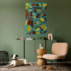 SHAPE EXTRAVAGANZA Selbstklebendes Poster - Hochformat