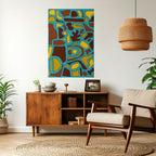 SHAPE EXTRAVAGANZA Selbstklebendes Poster - Hochformat