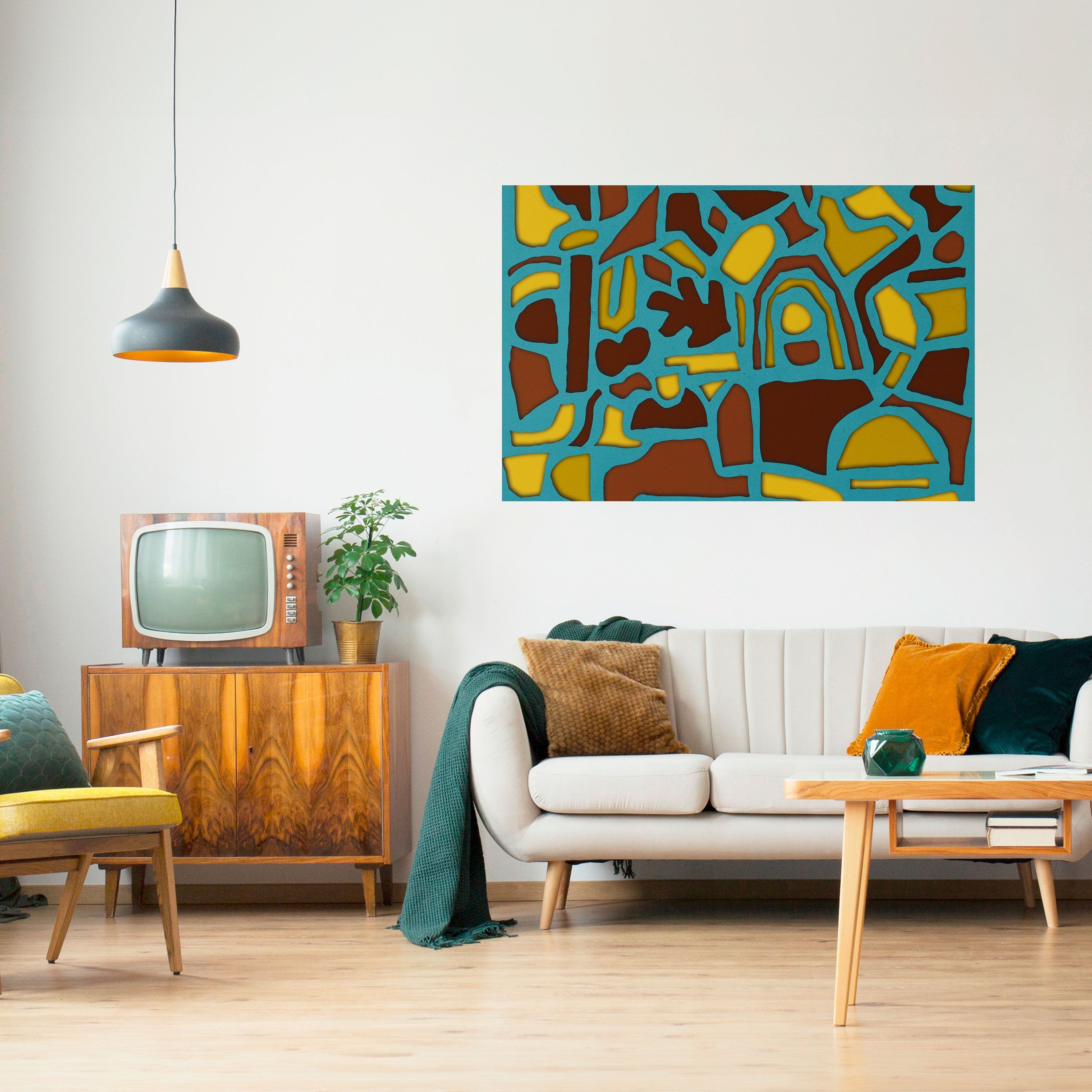 SHAPE EXTRAVAGANZA Peel and Stick Horizontal Poster