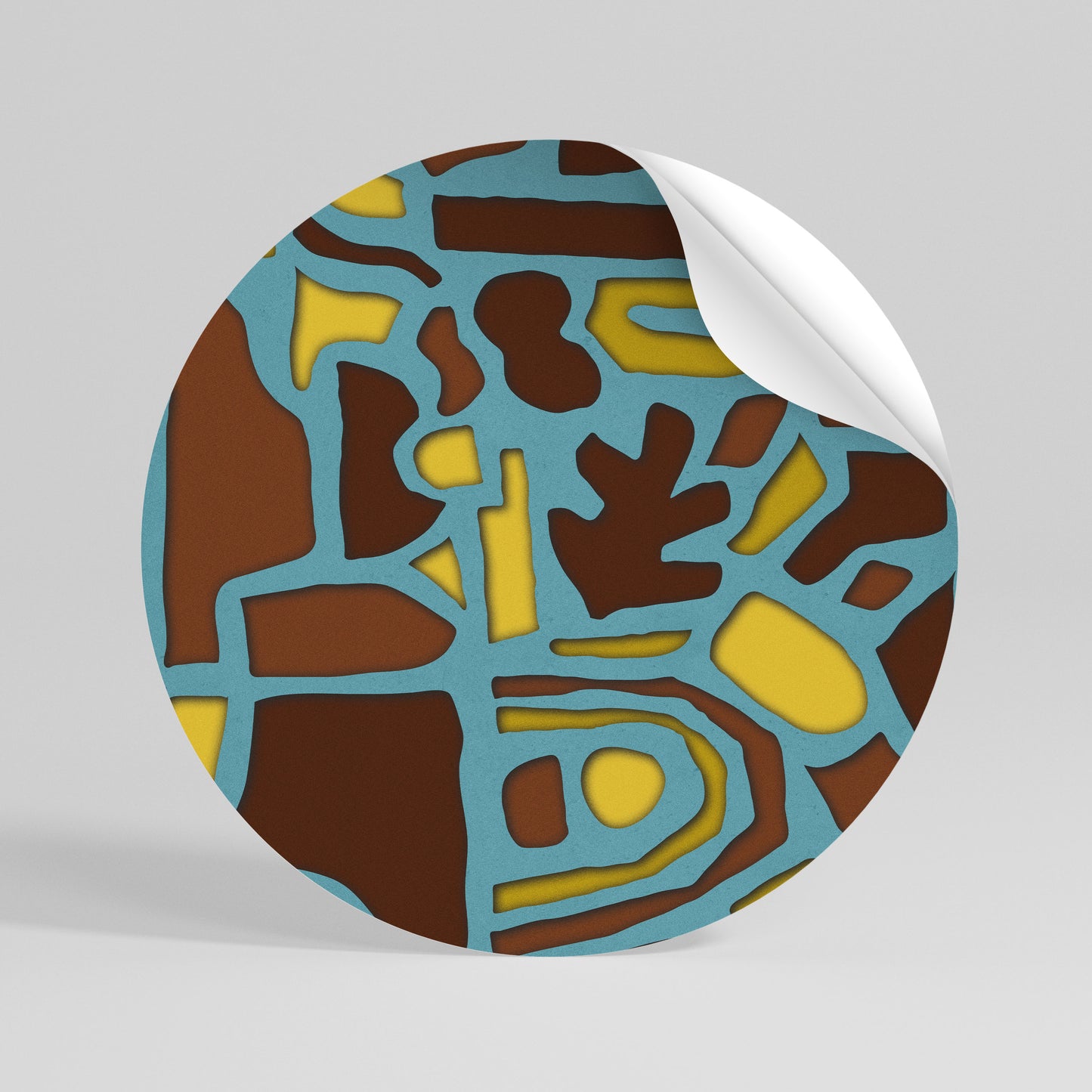 SHAPE EXTRAVAGANZA Runder Wandsticker zum Abziehen und Aufkleben