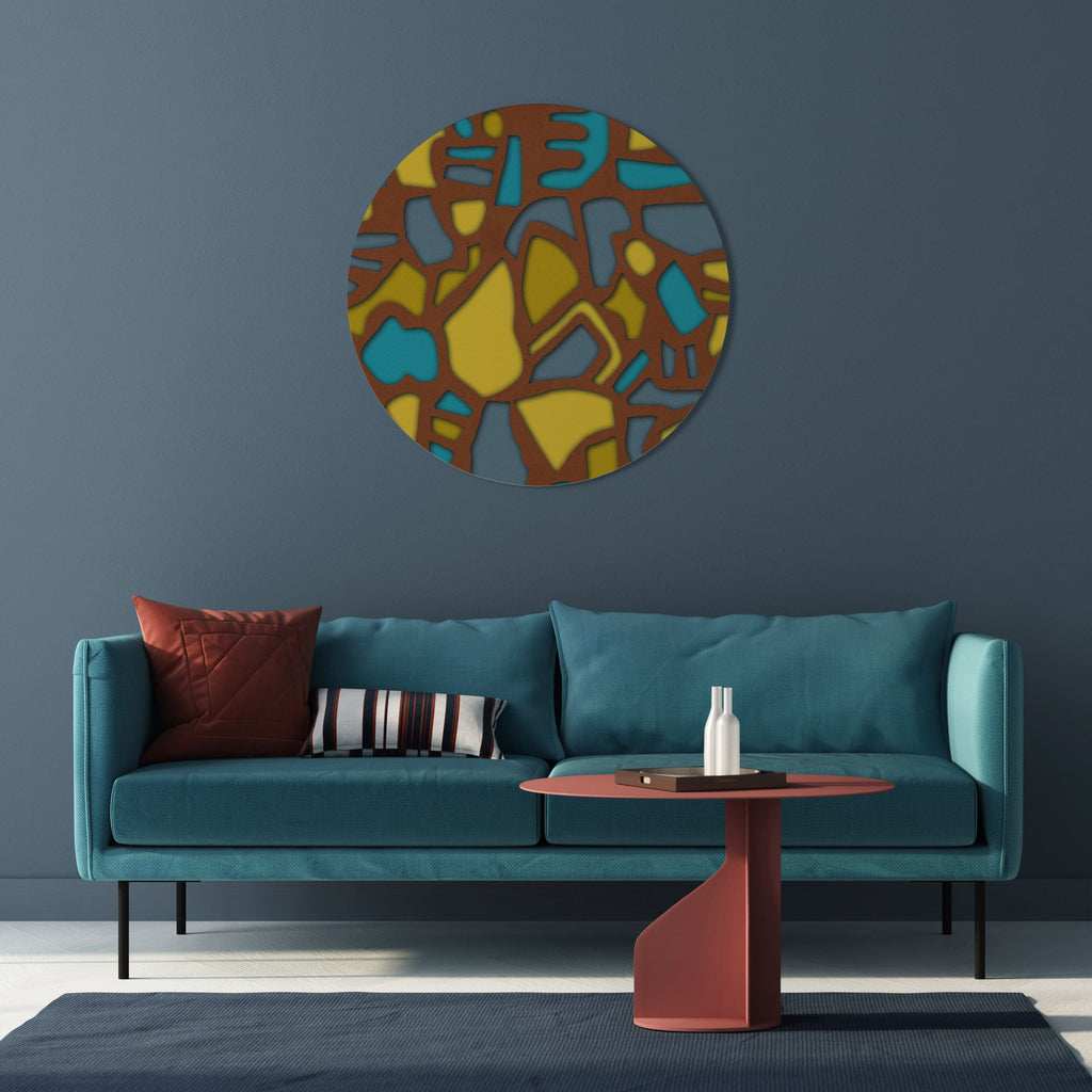 FORM SHUFFLE Round Wall Art