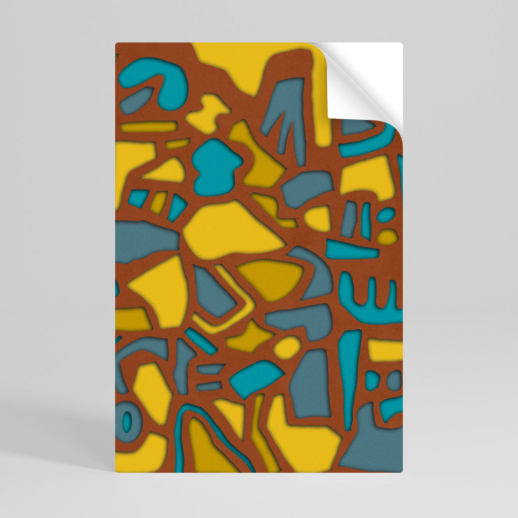 FORM SHUFFLE Vertikales Poster zum Abziehen und Aufkleben
