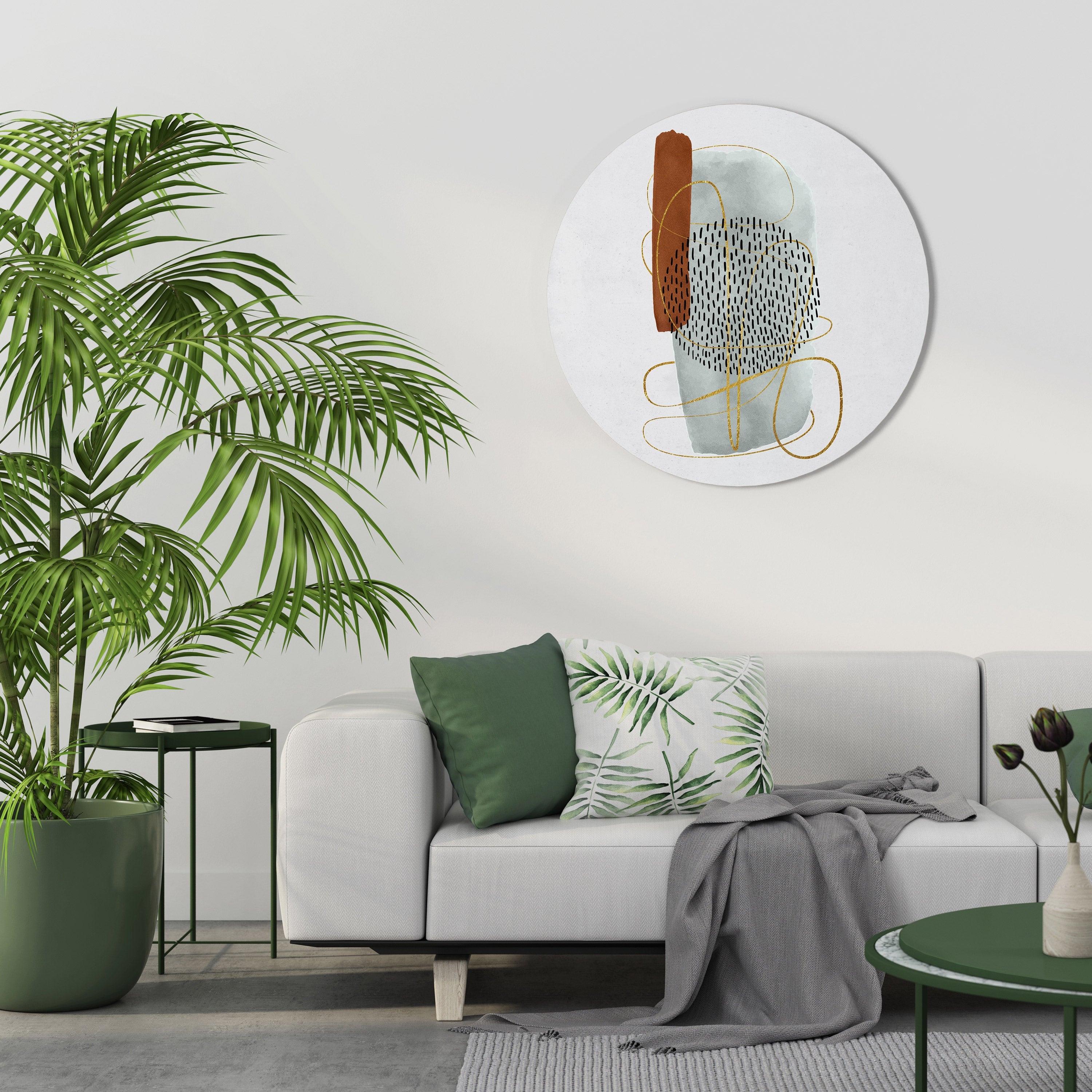 WRAPPED IN FORM Runde Wanddekoration Ø 69 cm