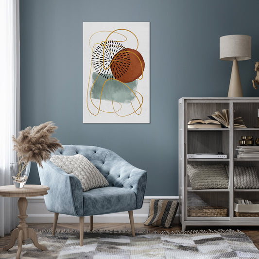 WRAPPED IN SHAPE Vertical Canvas Print