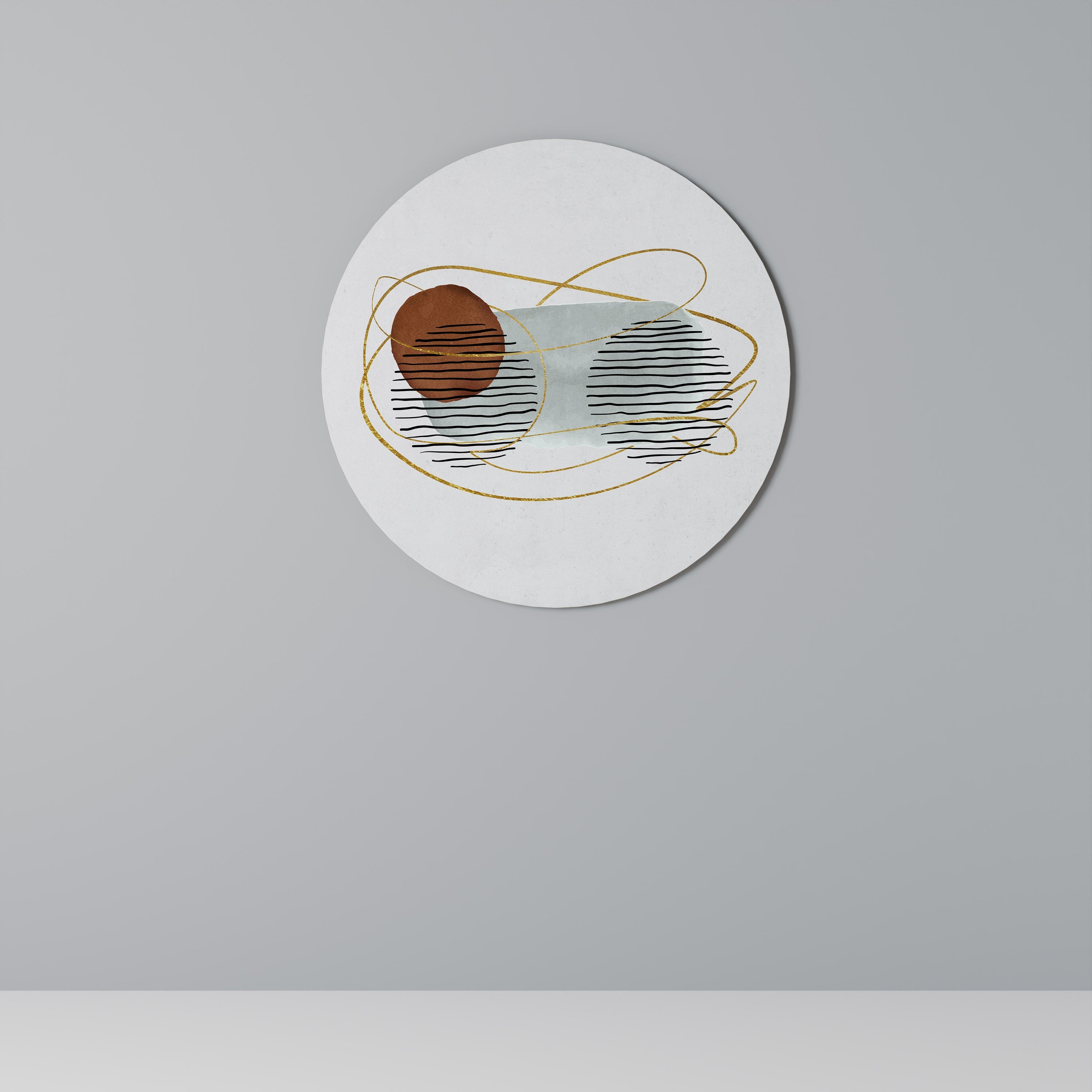 WRAPPED IN MOULD Runde Wanddekoration Ø 69 cm