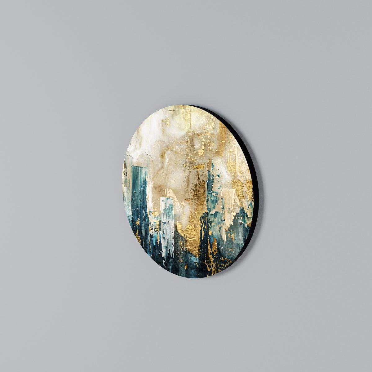 TOWN COLLAPSE Rundes Wandbild