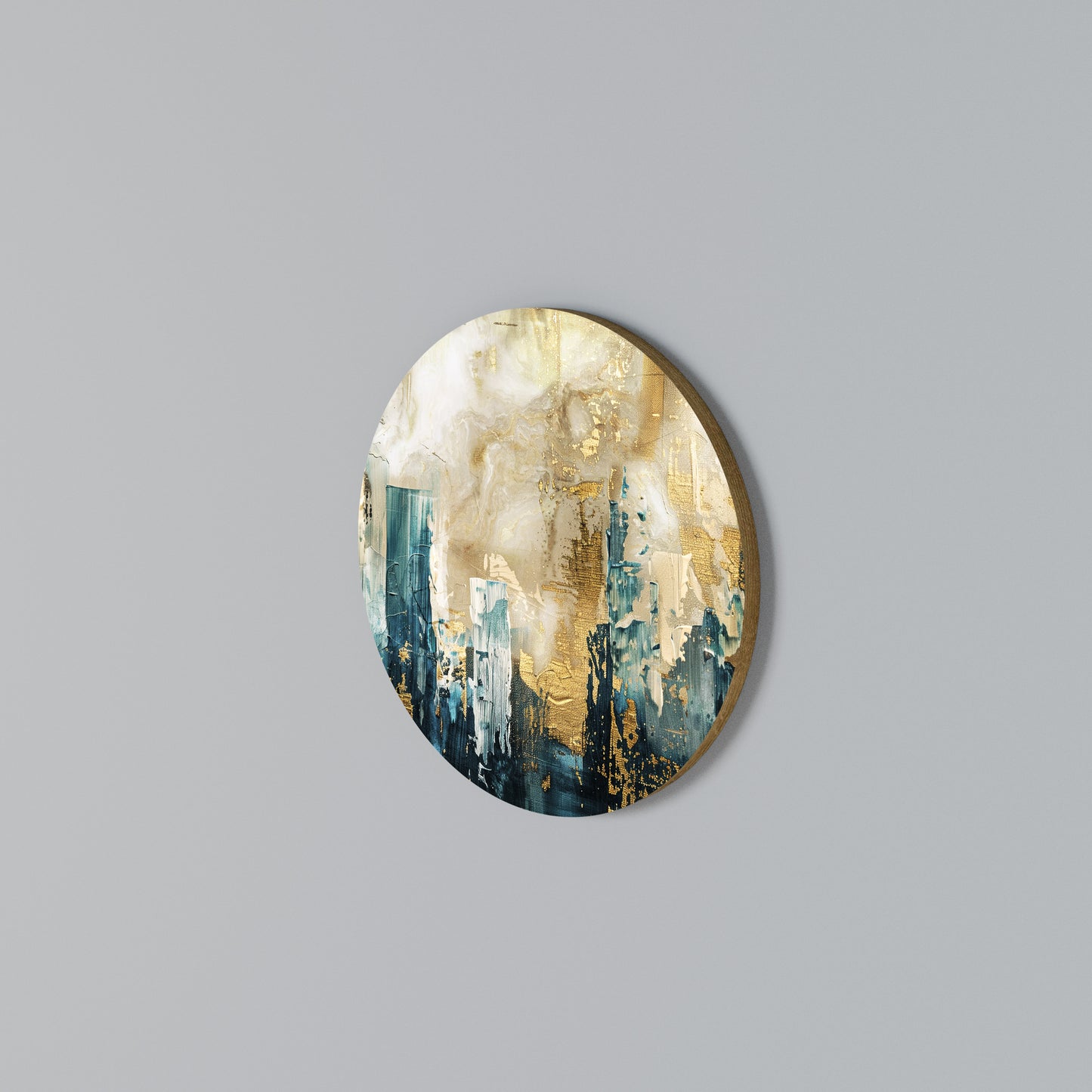 TOWN COLLAPSE Round Wall Art