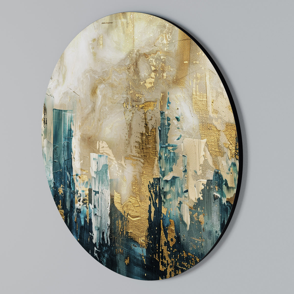 TOWN COLLAPSE Rundes Wandbild
