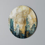 TOWN COLLAPSE Runde Wanddekoration Ø 69 cm