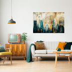 TOWN COLLAPSE Selbstklebendes Horizontal-Poster