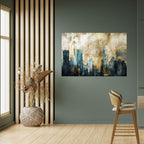 TOWN COLLAPSE Selbstklebendes Horizontal-Poster