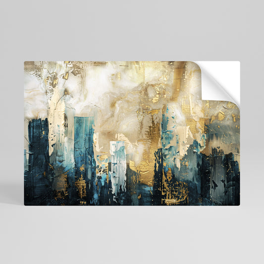 TOWN COLLAPSE Selbstklebendes Horizontal-Poster
