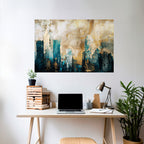 TOWN COLLAPSE Selbstklebendes Horizontal-Poster