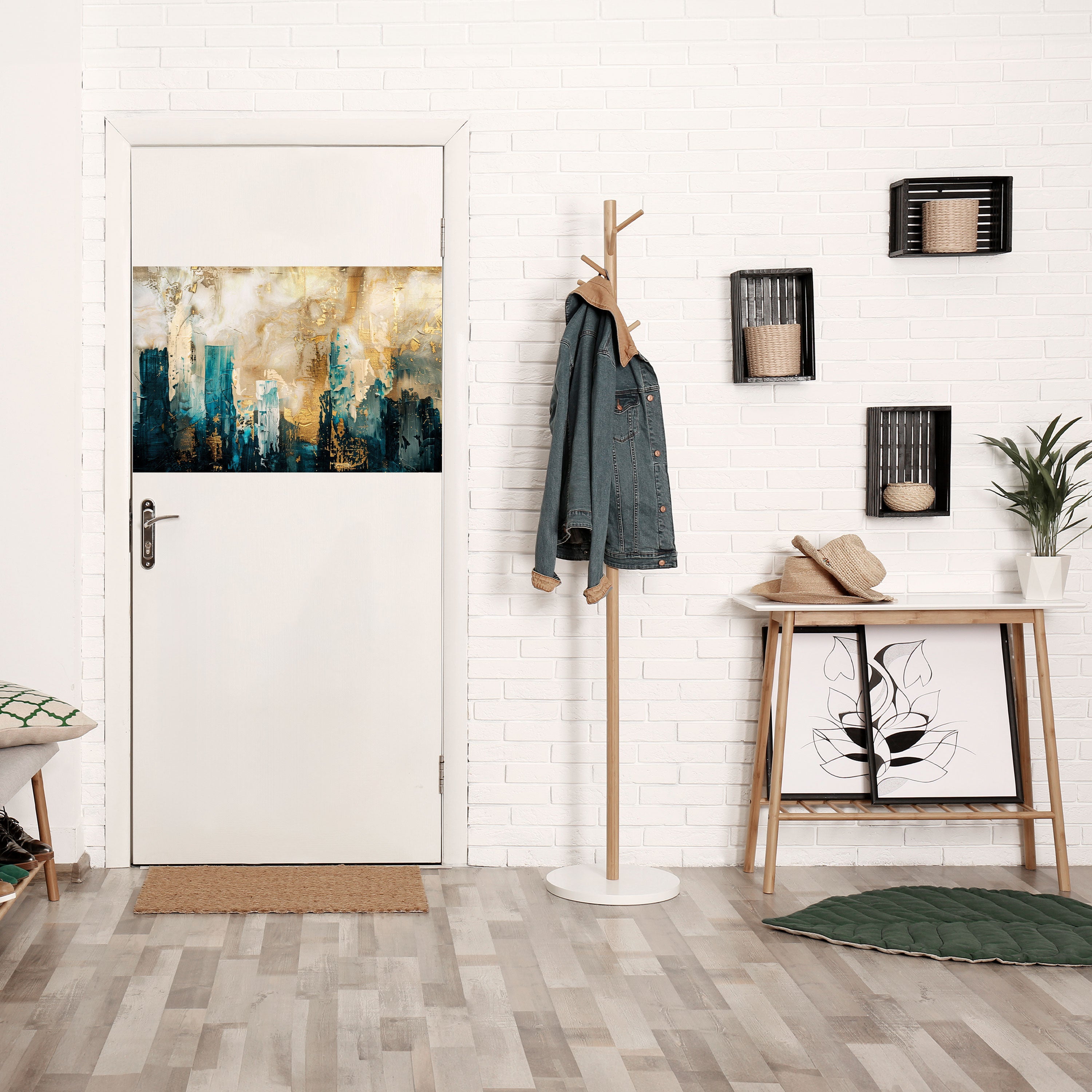 TOWN COLLAPSE Peel and Stick Horizontal Poster