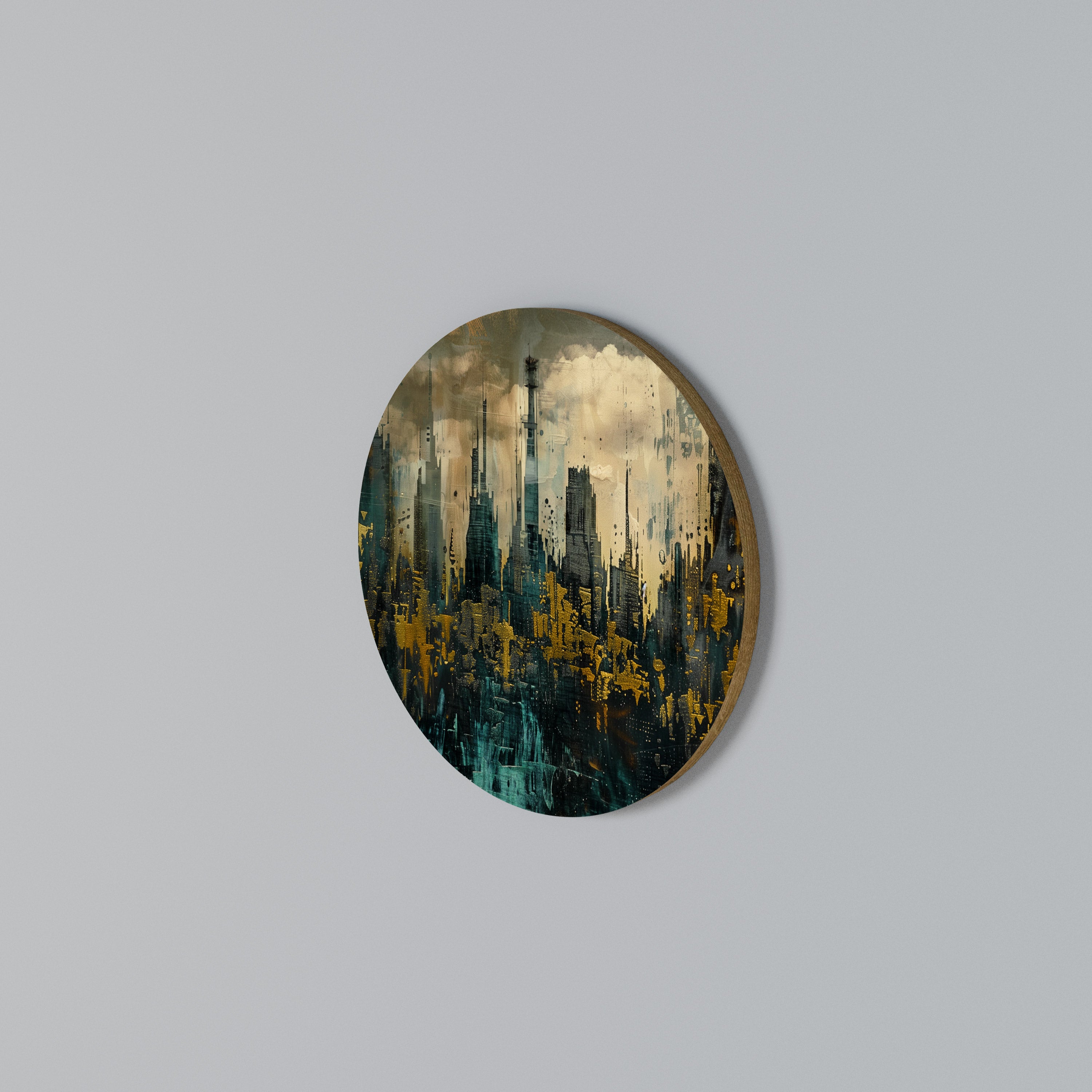 TOWN OBSCURE Round Wall Art