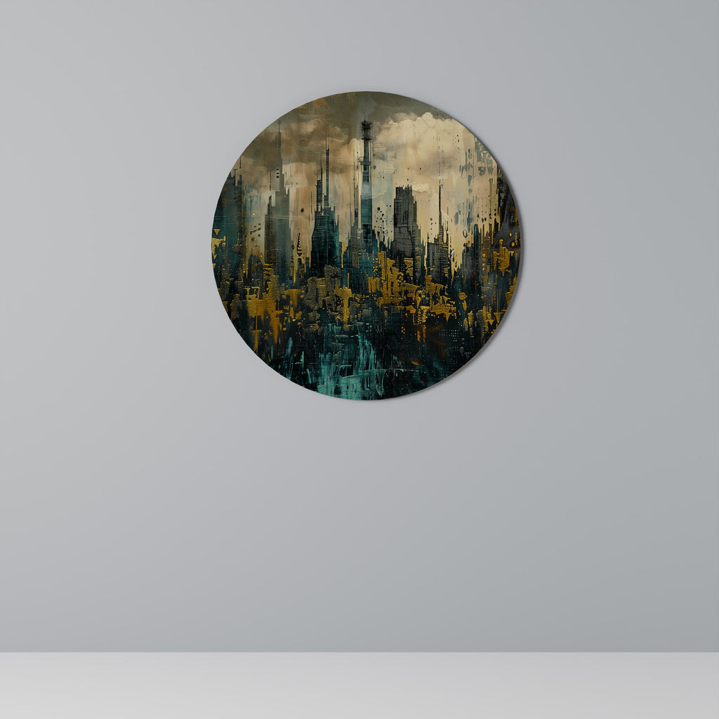 TOWN OBSCURE Runde Wanddekoration Ø 69 cm
