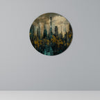 TOWN OBSCURE Runde Wanddekoration Ø 69 cm