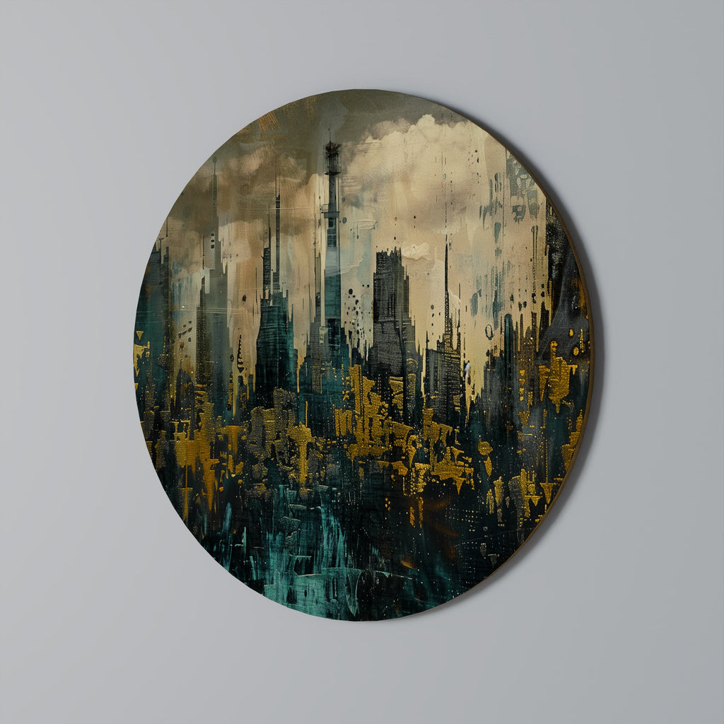 TOWN OBSCURE Runde Wanddekoration Ø 69 cm