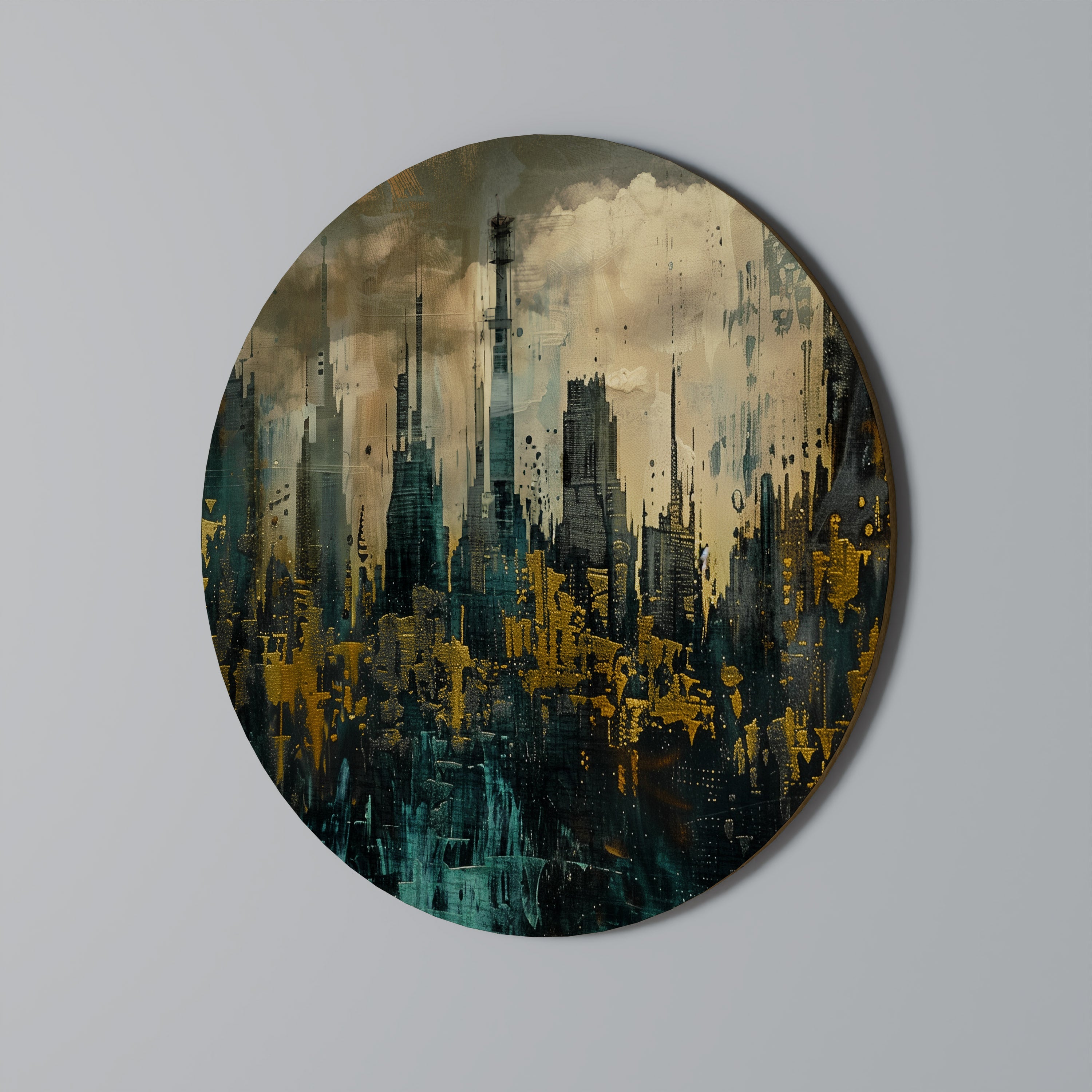 TOWN OBSCURE Runde Wanddekoration Ø 69 cm