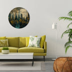 TOWN OBSCURE Runde Wanddekoration Ø 69 cm