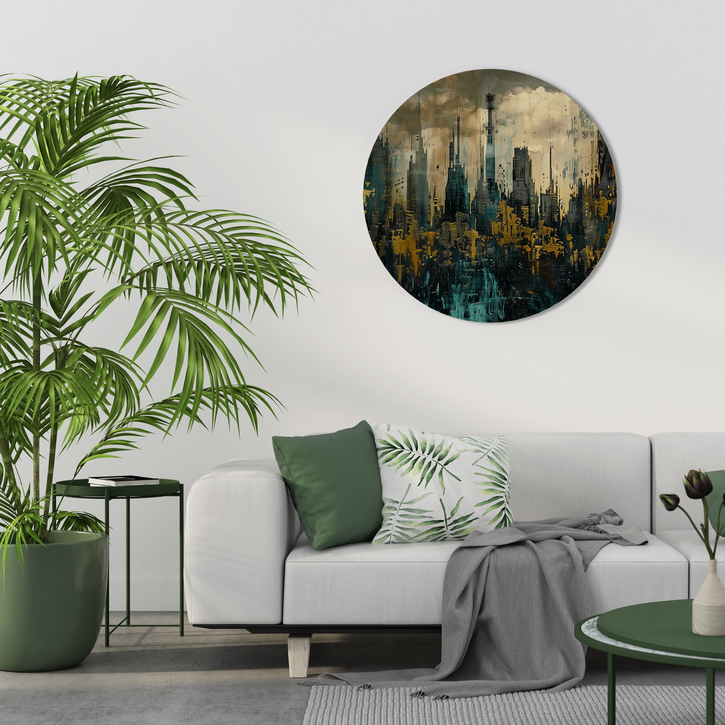 TOWN OBSCURE Runde Wanddekoration Ø 69 cm