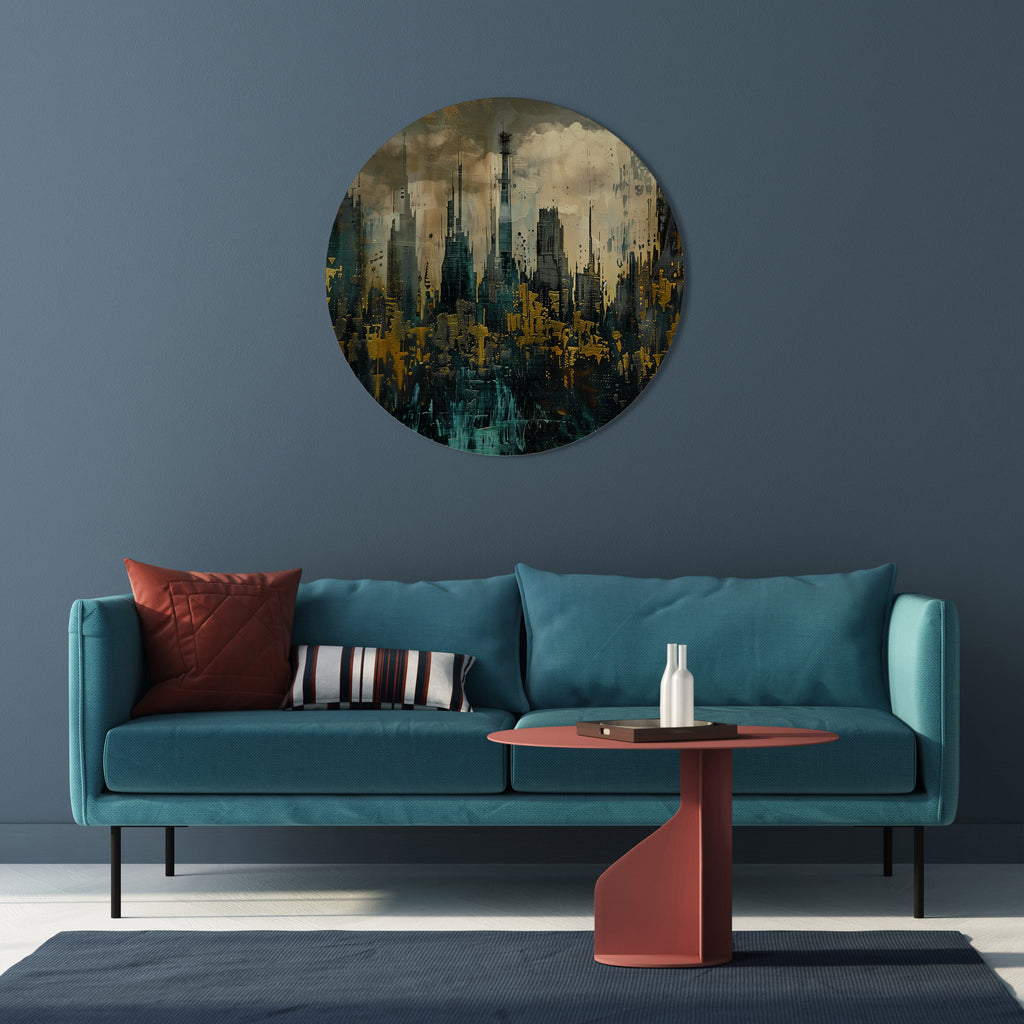 TOWN OBSCURE Runde Wanddekoration Ø 69 cm