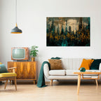 TOWN OBSCURE Selbstklebendes Horizontal-Poster