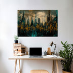 TOWN OBSCURE Selbstklebendes Horizontal-Poster