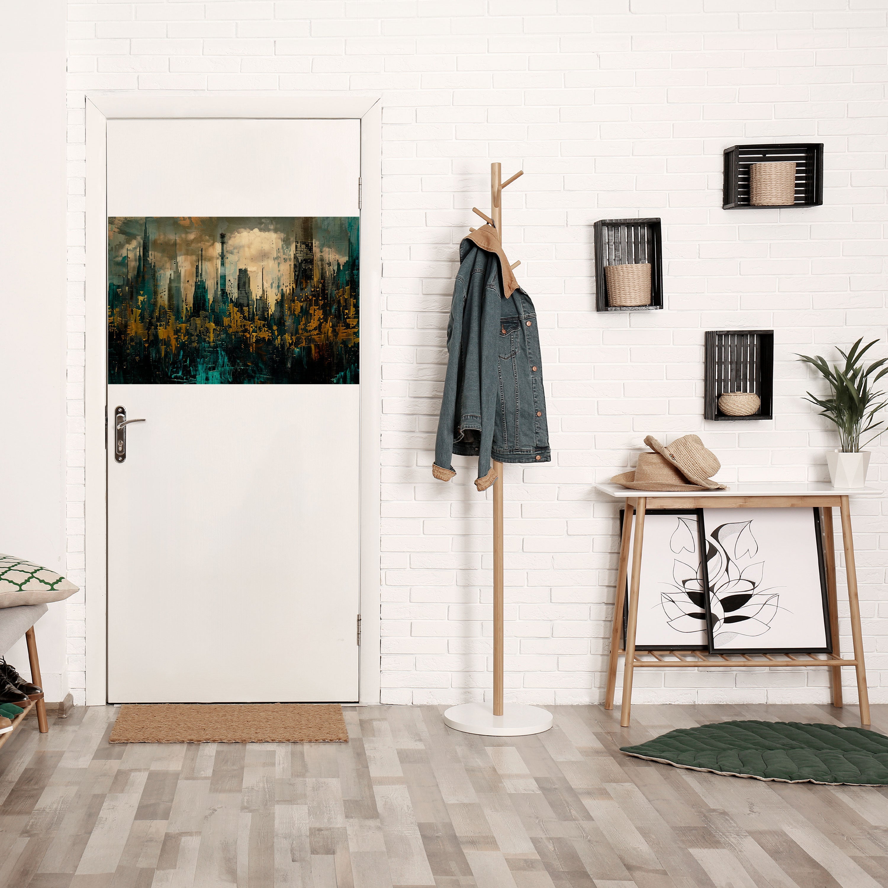 TOWN OBSCURE Peel and Stick Horizontal Poster