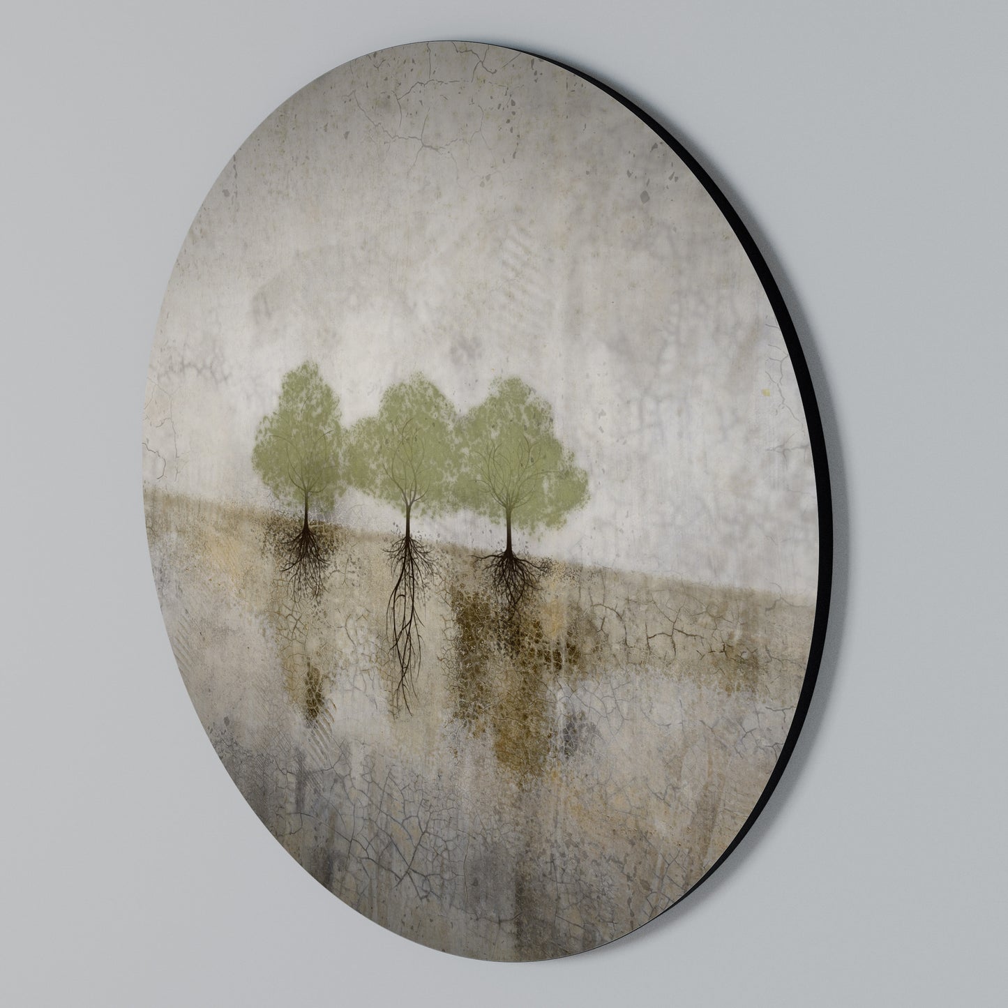 ROOTS OF TIME Rundes Wandbild