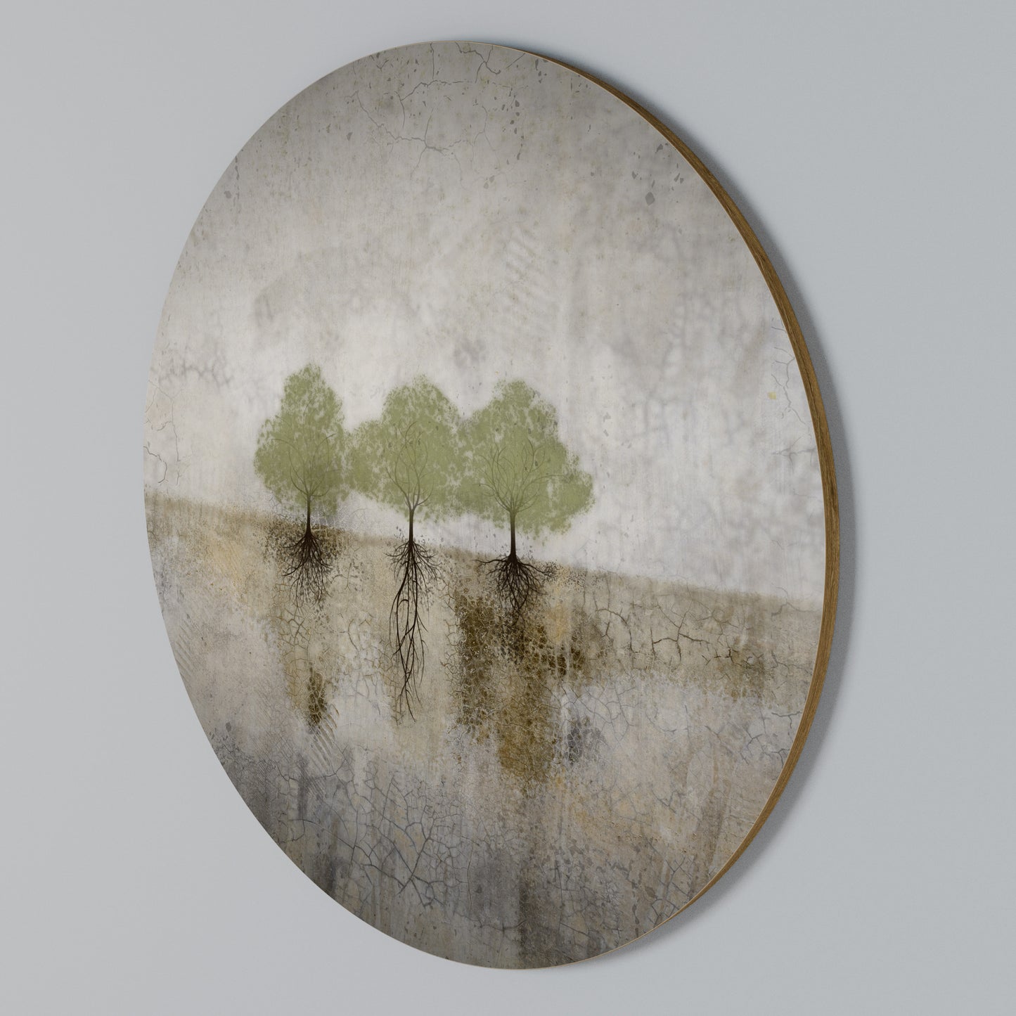 ROOTS OF TIME Rundes Wandbild