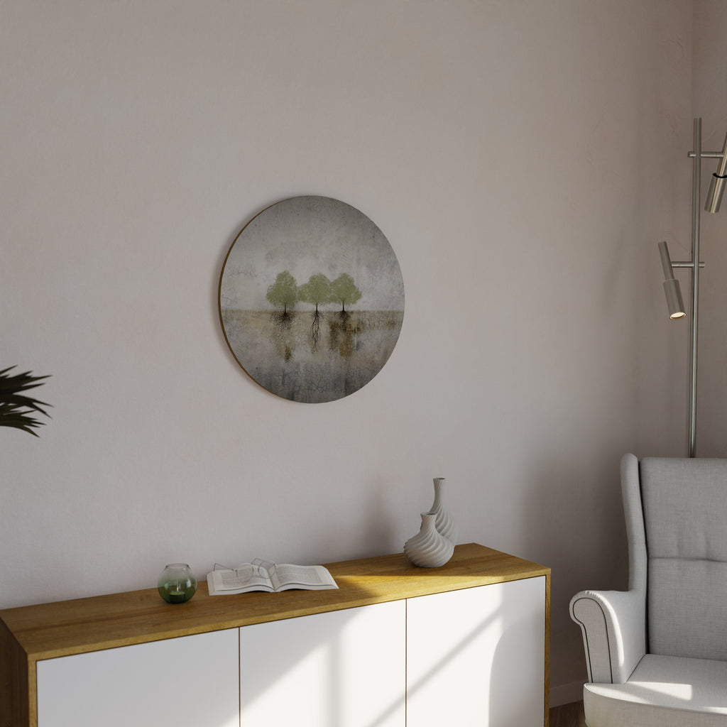 ROOTS OF TIME Runde Wanddekoration Ø 69 cm