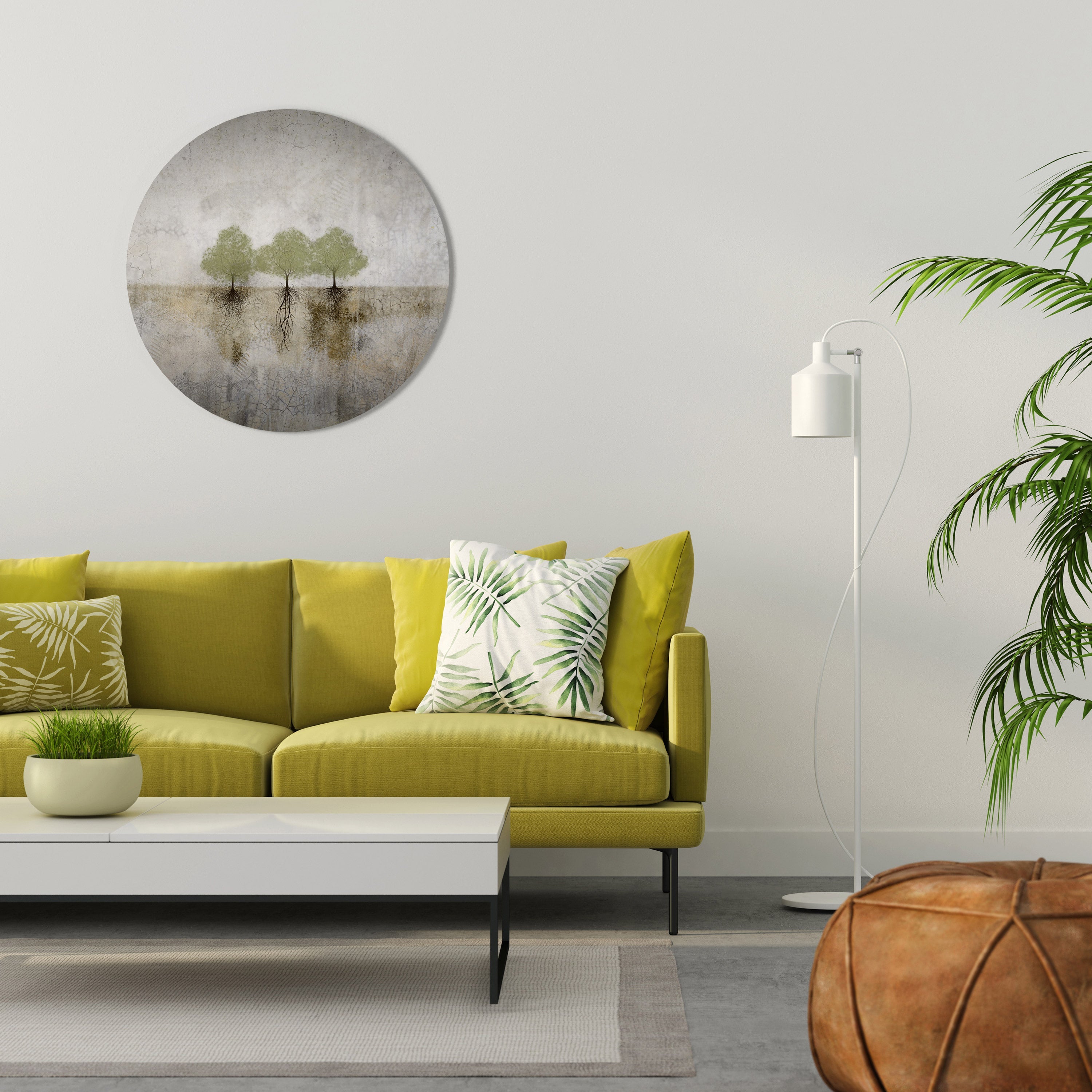 ROOTS OF TIME Runde Wanddekoration Ø 69 cm