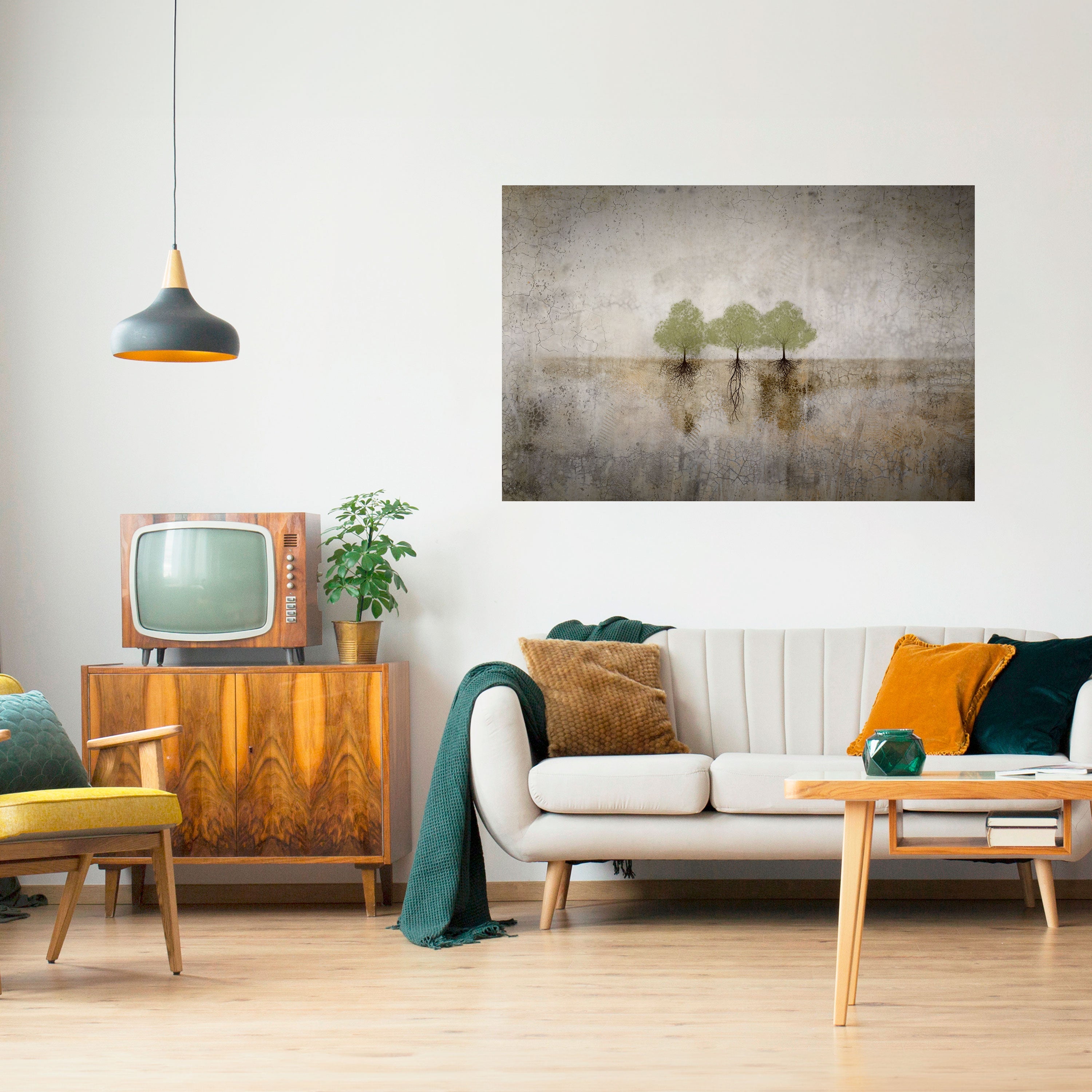 ROOTS OF TIME Peel and Stick Horizontal Poster