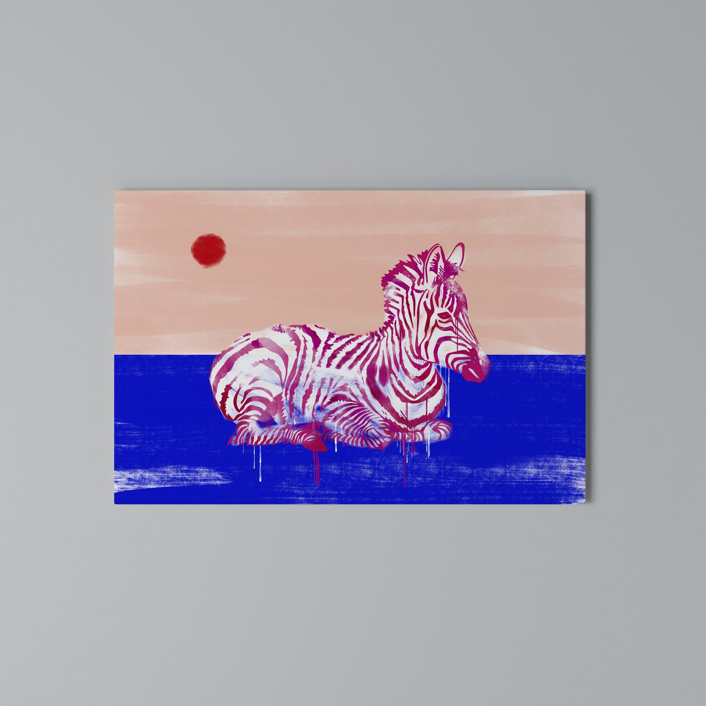 FANCIFUL ZEBRA Horizontal Canvas Print
