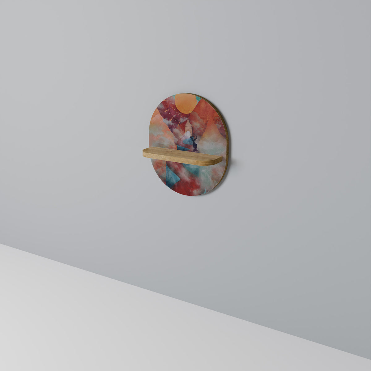 THE DEER MOUNTAIN Dekoratives Wandregal