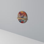 THE DEER MOUNTAIN Ovales Kunstregal in Eiche-Optik