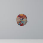 THE DEER MOUNTAIN Ovales Kunstregal in Eiche-Optik