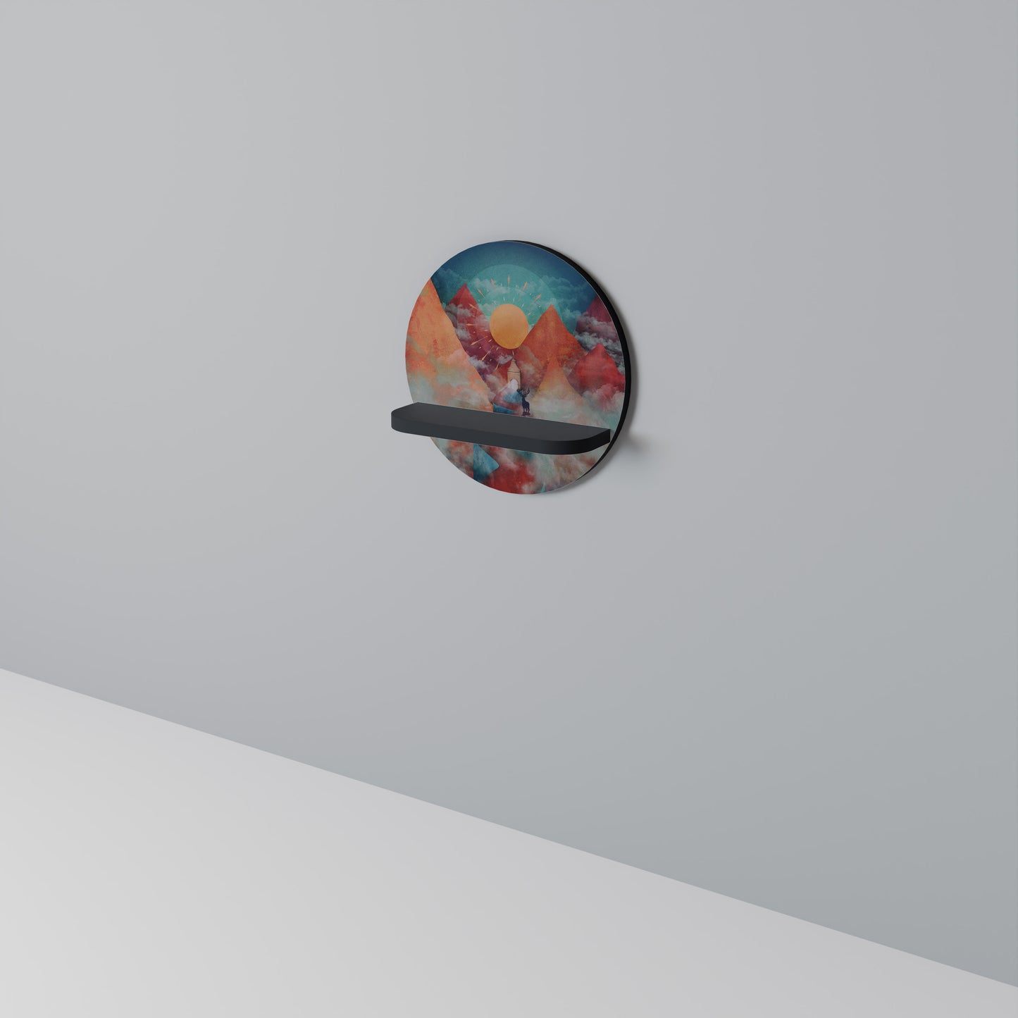 THE DEER MOUNTAIN Dekoratives Wandregal