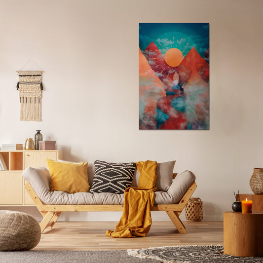 THE DEER MOUNTAIN Vertical Canvas Print