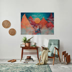 THE DEER MOUNTAIN Selbstklebendes Horizontal-Poster