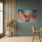 THE DEER MOUNTAIN Selbstklebendes Horizontal-Poster