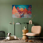 THE DEER MOUNTAIN Selbstklebendes Horizontal-Poster