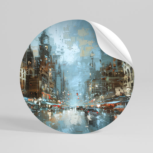 URBAN FEVER Runder Wandsticker zum Abziehen und Aufkleben