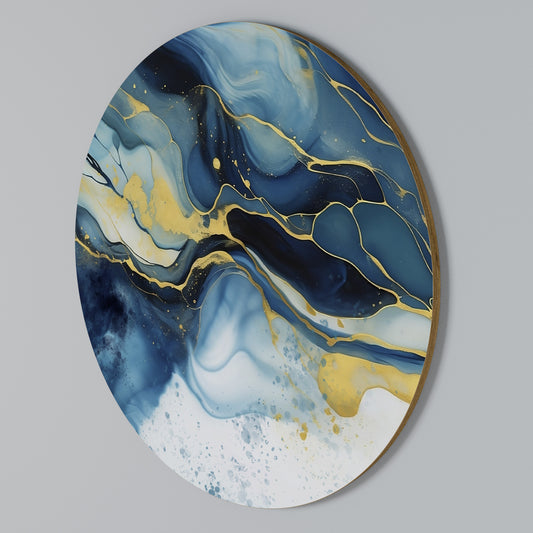 INKY MARBLE Rundes Wandbild