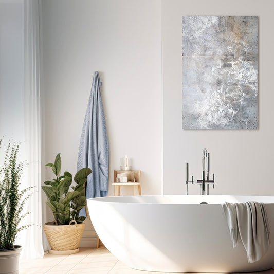 WHITE WHISPER Vertical Canvas Print