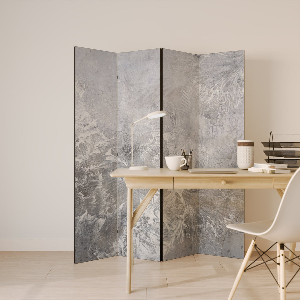 WHITE WHISPER Dekorativer 4-teiliger Raumteiler