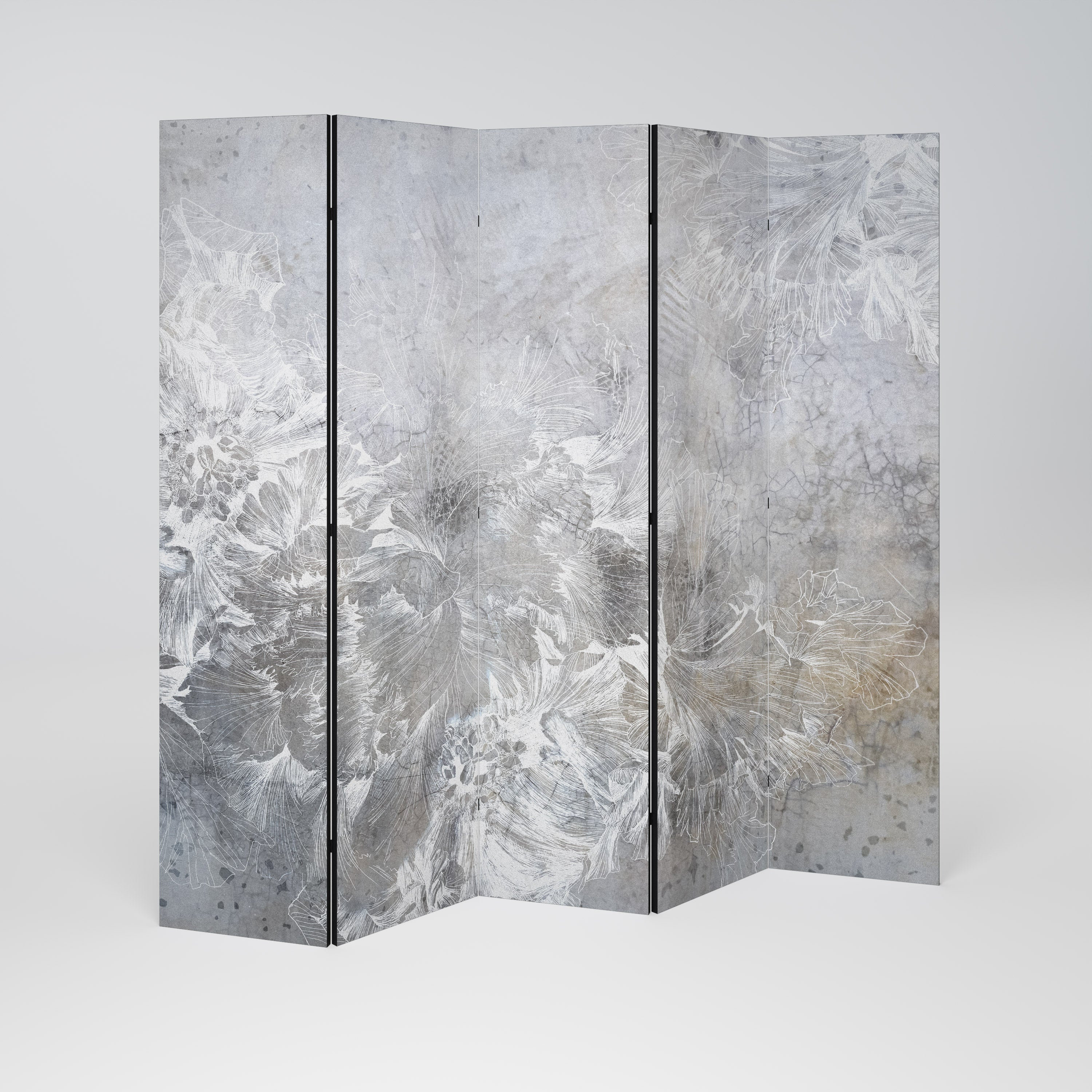 WHITE WHISPER 5-Panel Room Divider
